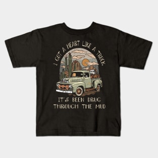 Graphic I Got A Heart Like A Truck Gifts Idea Kids T-Shirt